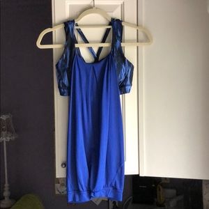 Lululemon Racerback- cobalt blue and black